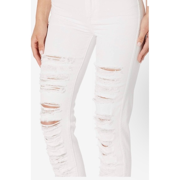 7 FOR ALL MANKIND HIGH WAIST CROPPED SHREDDED JEANS 🌺IN STORES🌺 - Picture 2 of 4